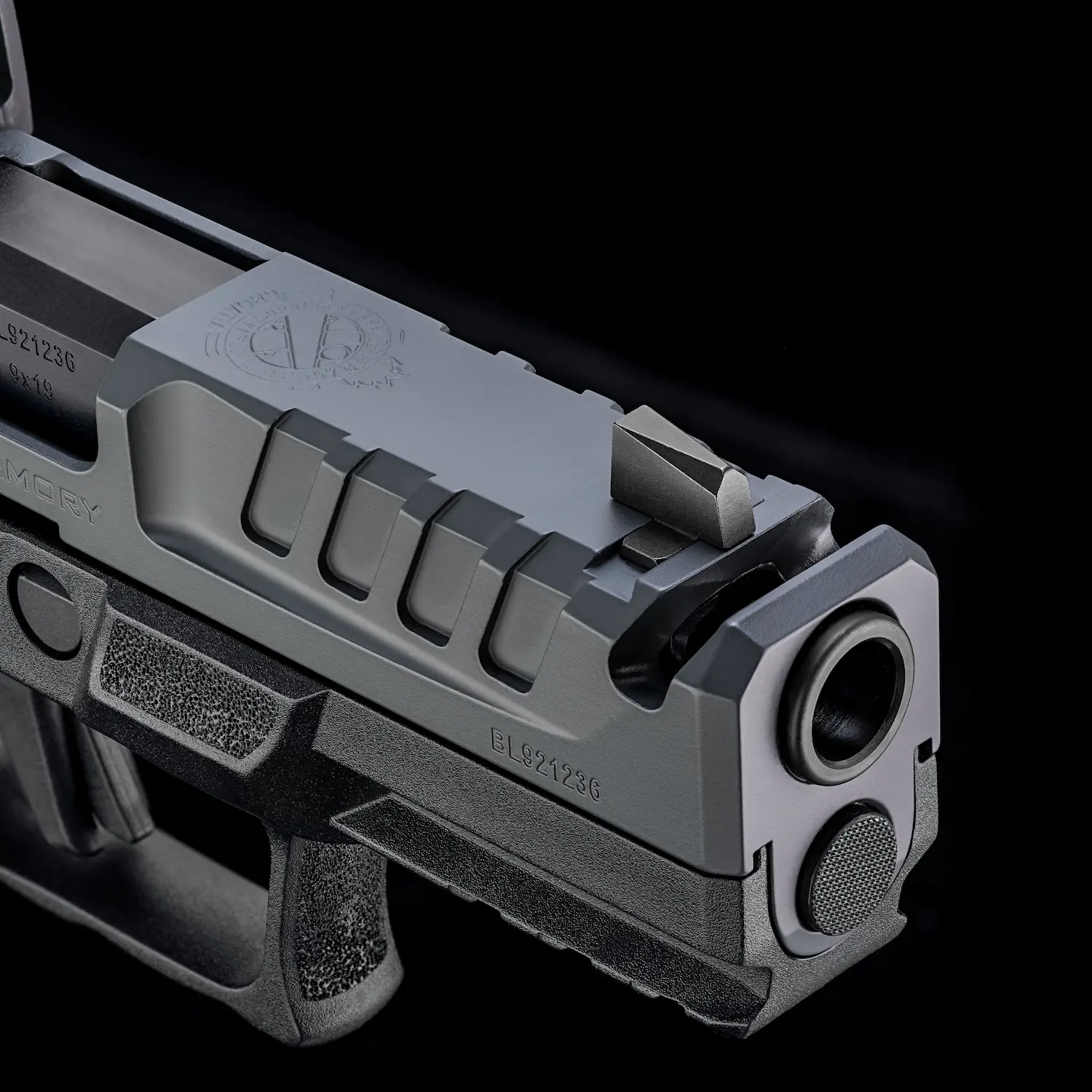 Pistolet HS Springfield Armory Echelon Pro 4.0FC Comp Cut 9x19 mm - integralny kompensator i zamek Springfield Grey Cerakote